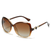 (6 PACK) Wholesale Sunglasses New Arrival Polarized Women Oversized Vintage Street Trendy 2025 - BulkSunglassesWholesale.com - Dark Tea Tea Gradient Tea Lens